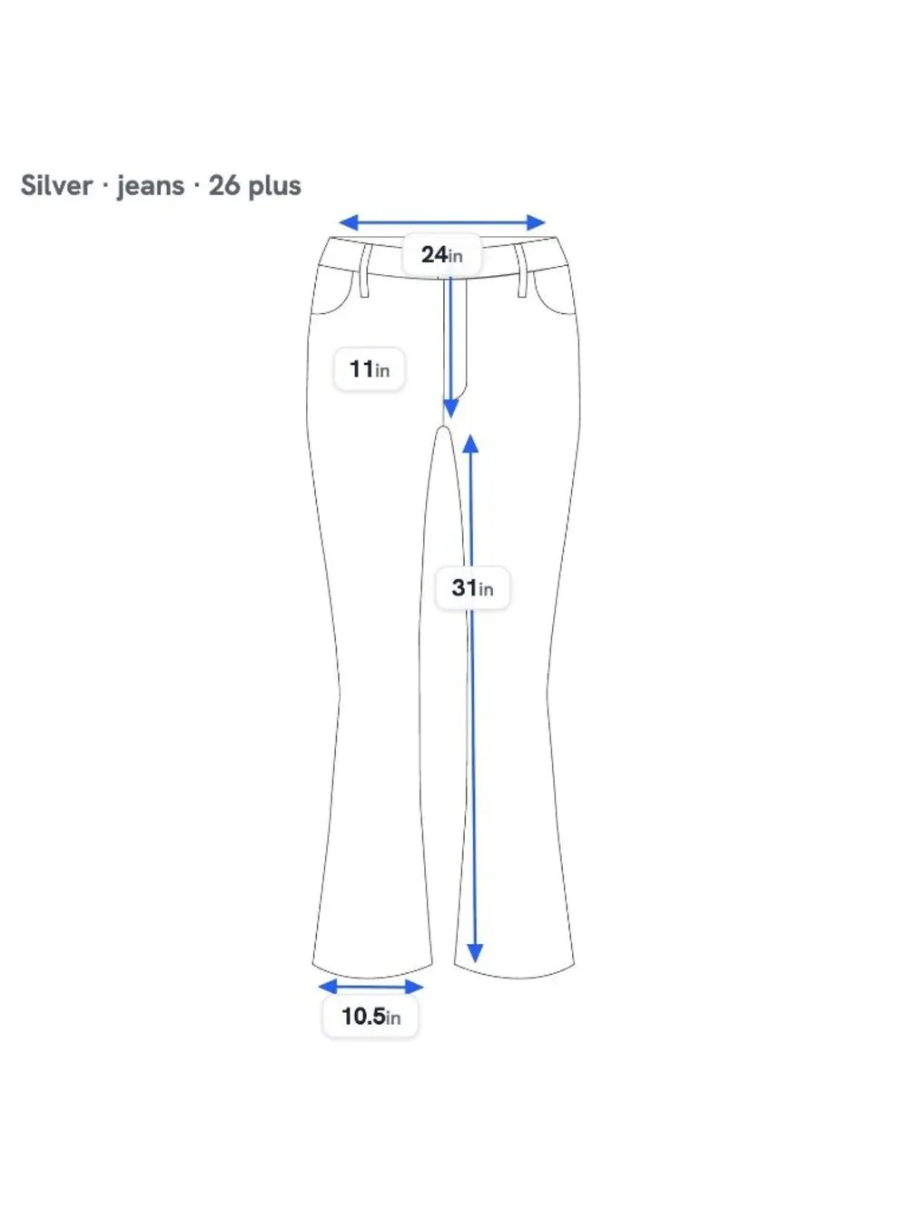 Silver Jeans Suki Bootcut Womens Plus Size 26 Embroidered Embellished Western